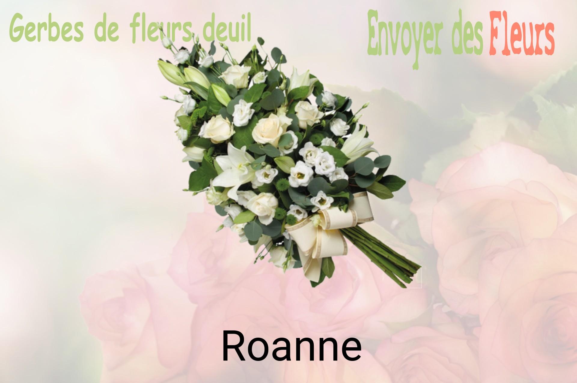 Gerbe de fleurs de deuil livrée à Roanne